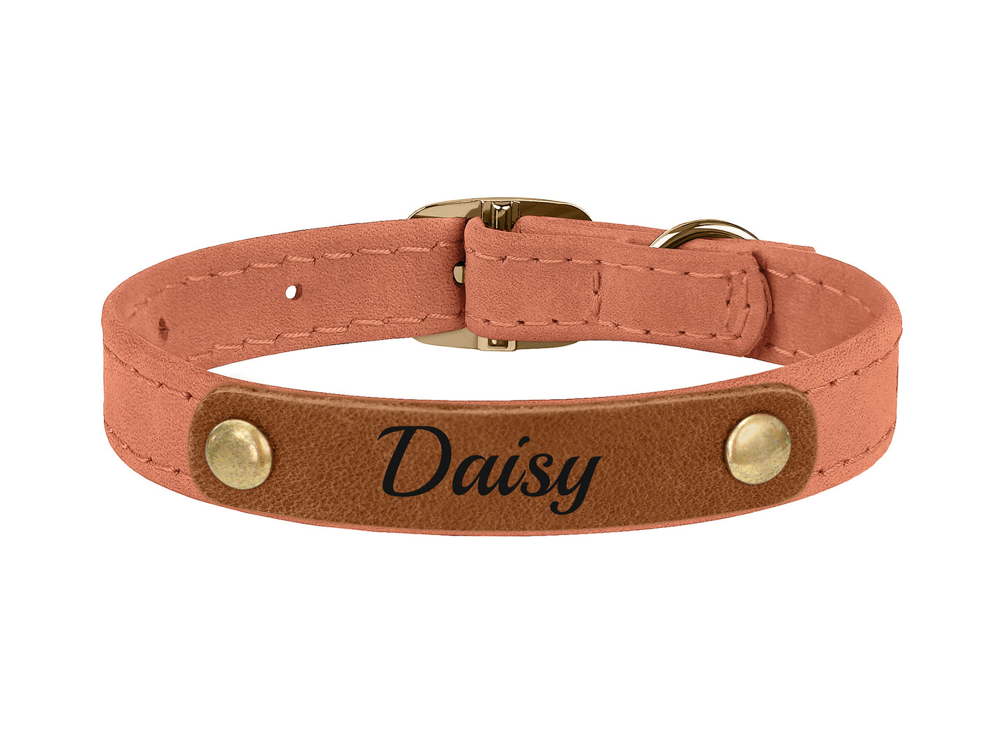 Leather Cat Collar with Classic Buckle