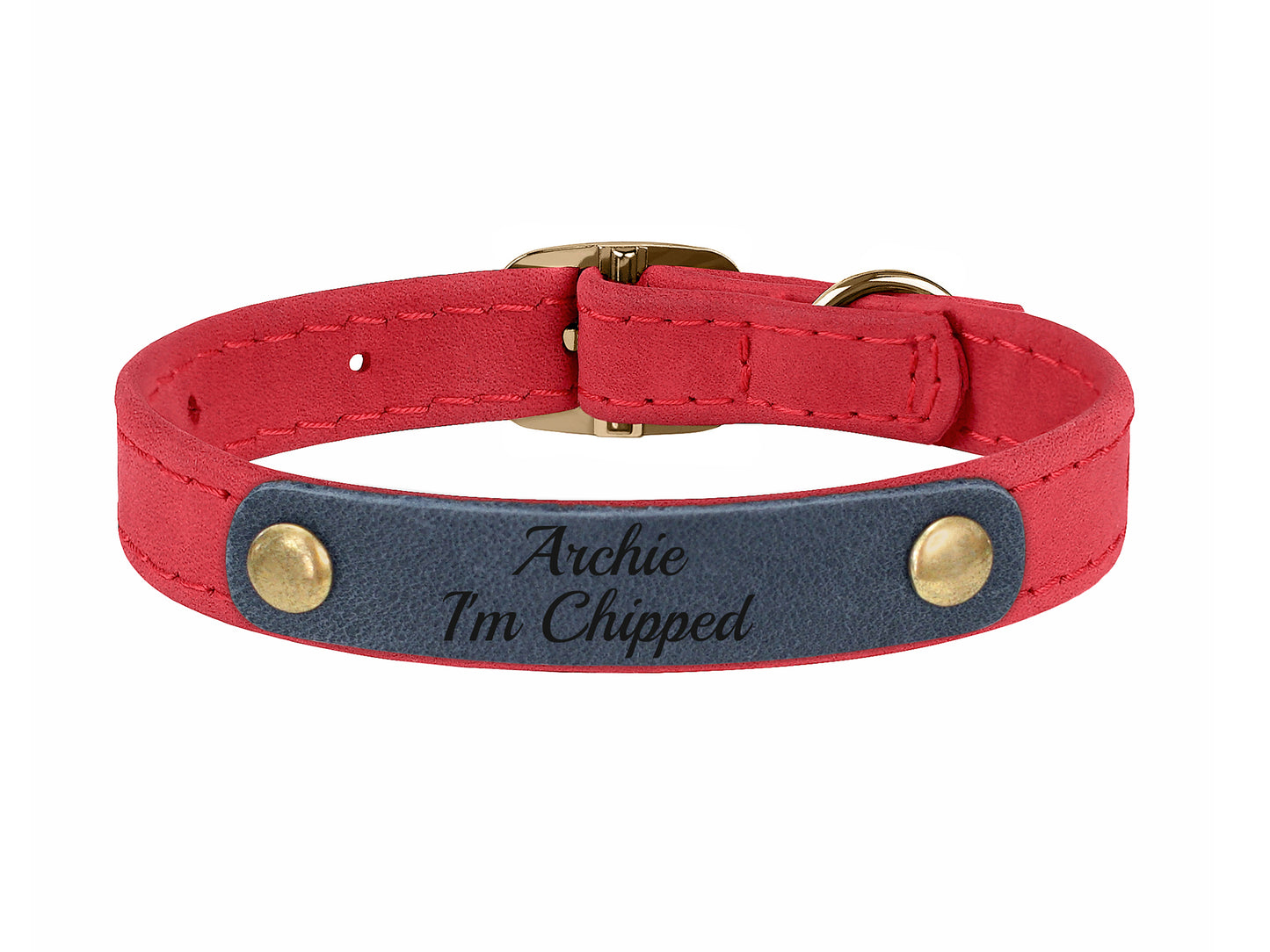 Leather Cat Collar with Classic Buckle