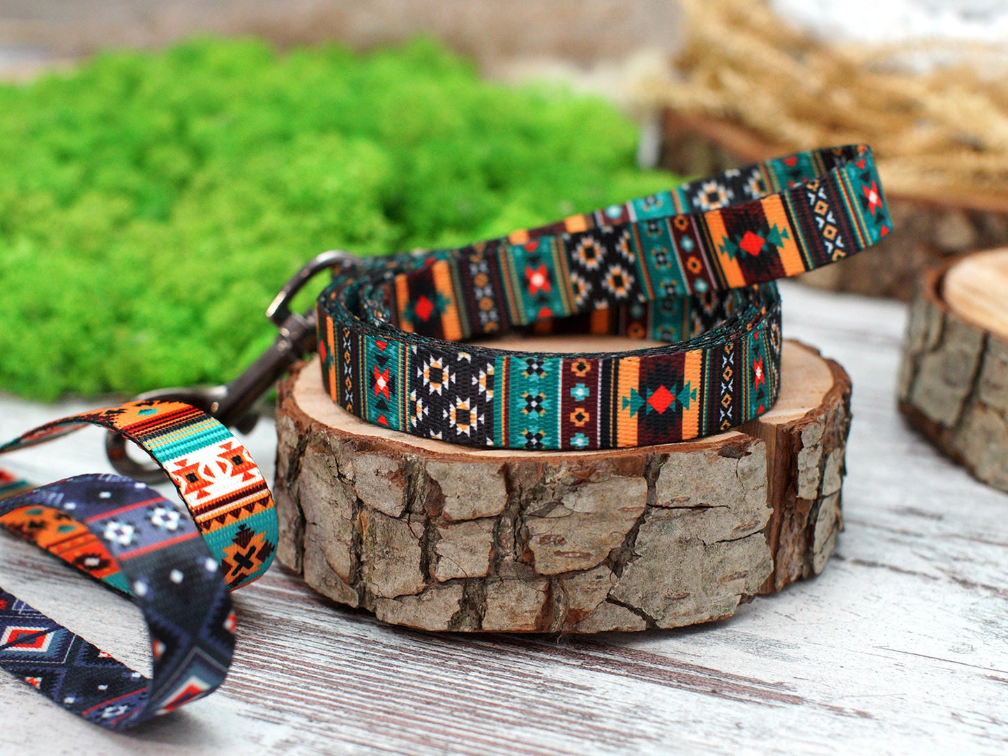 Southwest Dog Leash 5FT, Geometric Pattern Dog Leashes, Aztec Tribal Pet Leashes for Small Medium Large Dogs Puppy