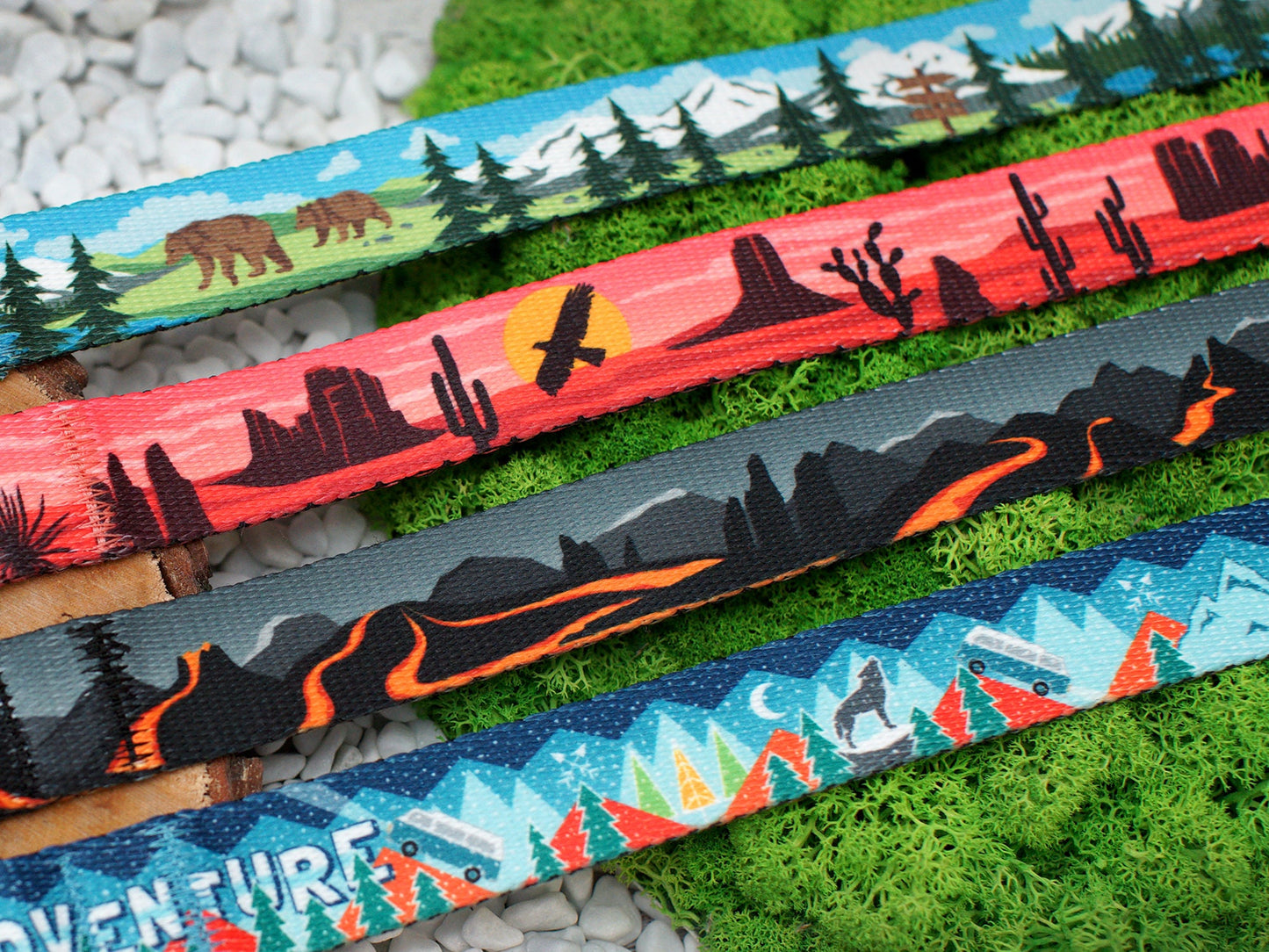 Adventure Dog Collar, Engraved Dog Collar, Personalized Dog Collars, Print Designer Pet Collar, Dog Collar Small Medium Large, Puppy Collar