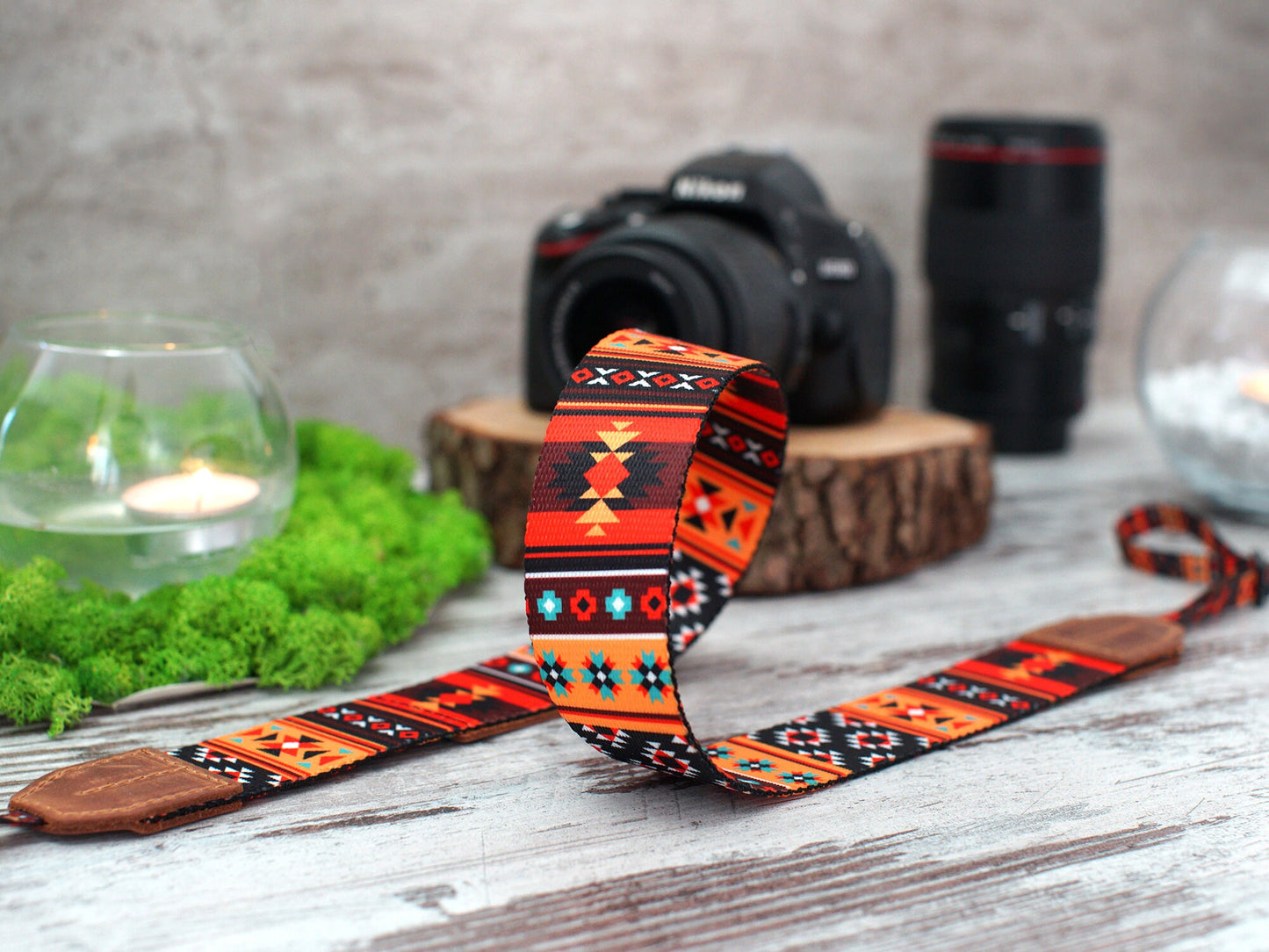 Camera Strap Tribal, Canon Sony Nikon Camera Strap, Personalized Gifts for Him, DSLR SLR Camera Strap, Camera Accessories