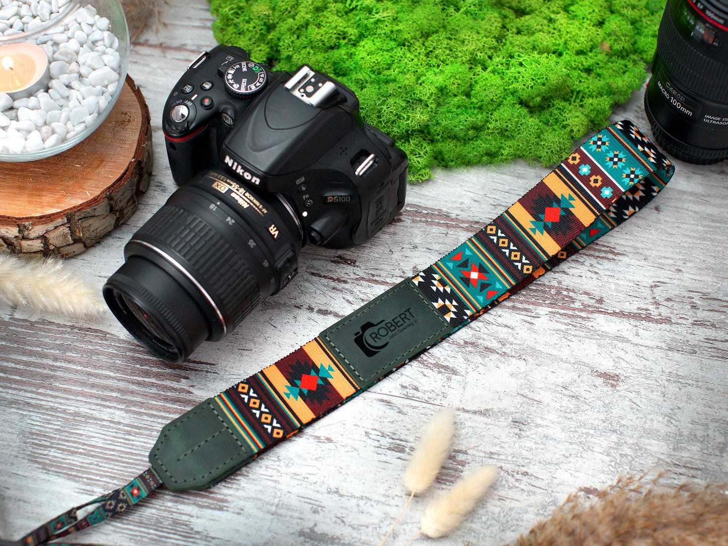Southwest Camera Strap, Personalized Travel Gifts, Custom Camera Straps for Canon Nikon Sony, Print Camera Strap, Gifts for Him