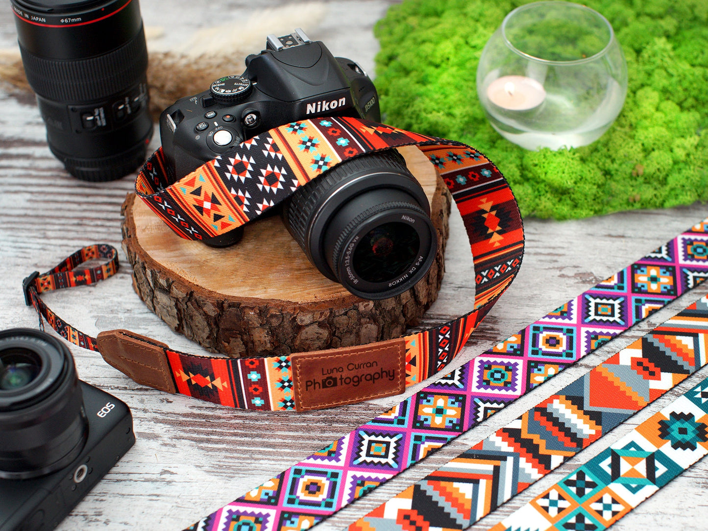 Camera Strap Tribal, Canon Sony Nikon Camera Strap, Personalized Gifts for Him, DSLR SLR Camera Strap, Camera Accessories