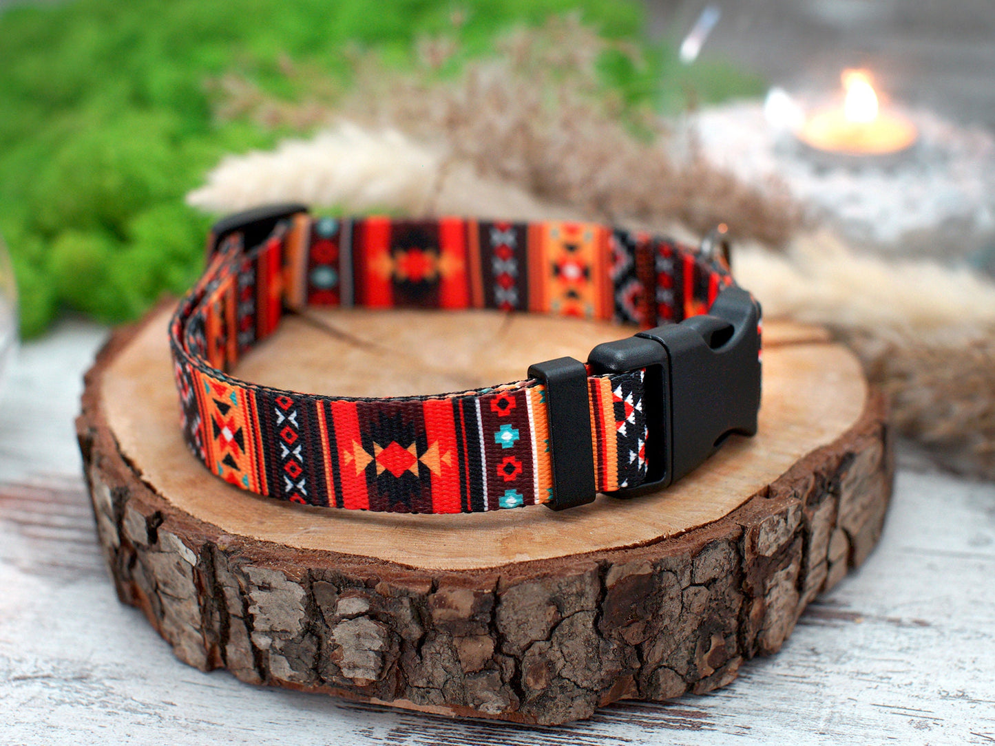 Pattern Dog Collar with Name, Personalized Dog Collar, Engraved Dog Collar, Dog Collar Small Medium Large, Girl Dog Collar Boy
