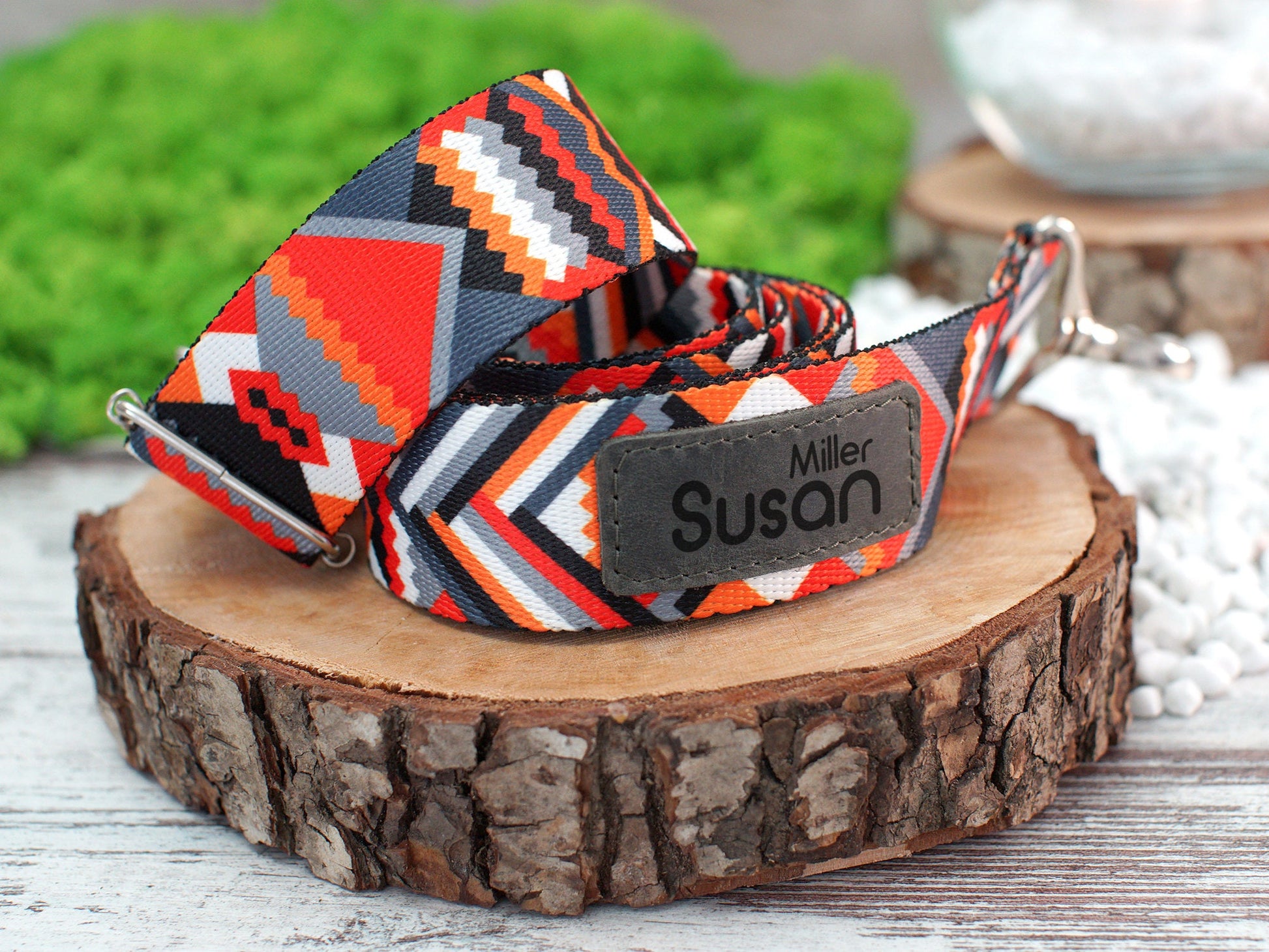 Personalized Bag Strap - 4 Different Pattern Available, Custom Shoulder Bag Strap, Engraved Crossbody Strap, Replacement Purse Strap Boho