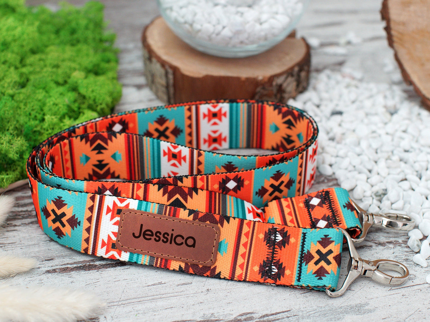 Personalized Crossbody Strap, Pattern Shoulder Bag Strap, Print Design Replacement Strap for Bag Purse, Boho Bag Strap Southwest Aztec