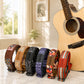 Personalized 'Vibrant Echo' Padded Guitar Strap – 7 Custom Artisan Patterns & Engraved Leather Ends