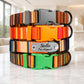 Personalized Nomad striped dog collar – lightweight comfort, main product photo