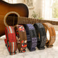 Personalized 'Vibrant Echo' Padded Guitar Strap – 7 Custom Artisan Patterns & Engraved Leather Ends