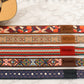 Personalized 'Vibrant Echo' Padded Guitar Strap – 7 Custom Artisan Patterns & Engraved Leather Ends