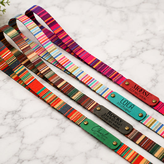 Personalized Nature's Palette dog leash – artistic print, main product photo