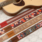Personalized 'Vibrant Echo' Padded Guitar Strap – 7 Custom Artisan Patterns & Engraved Leather Ends