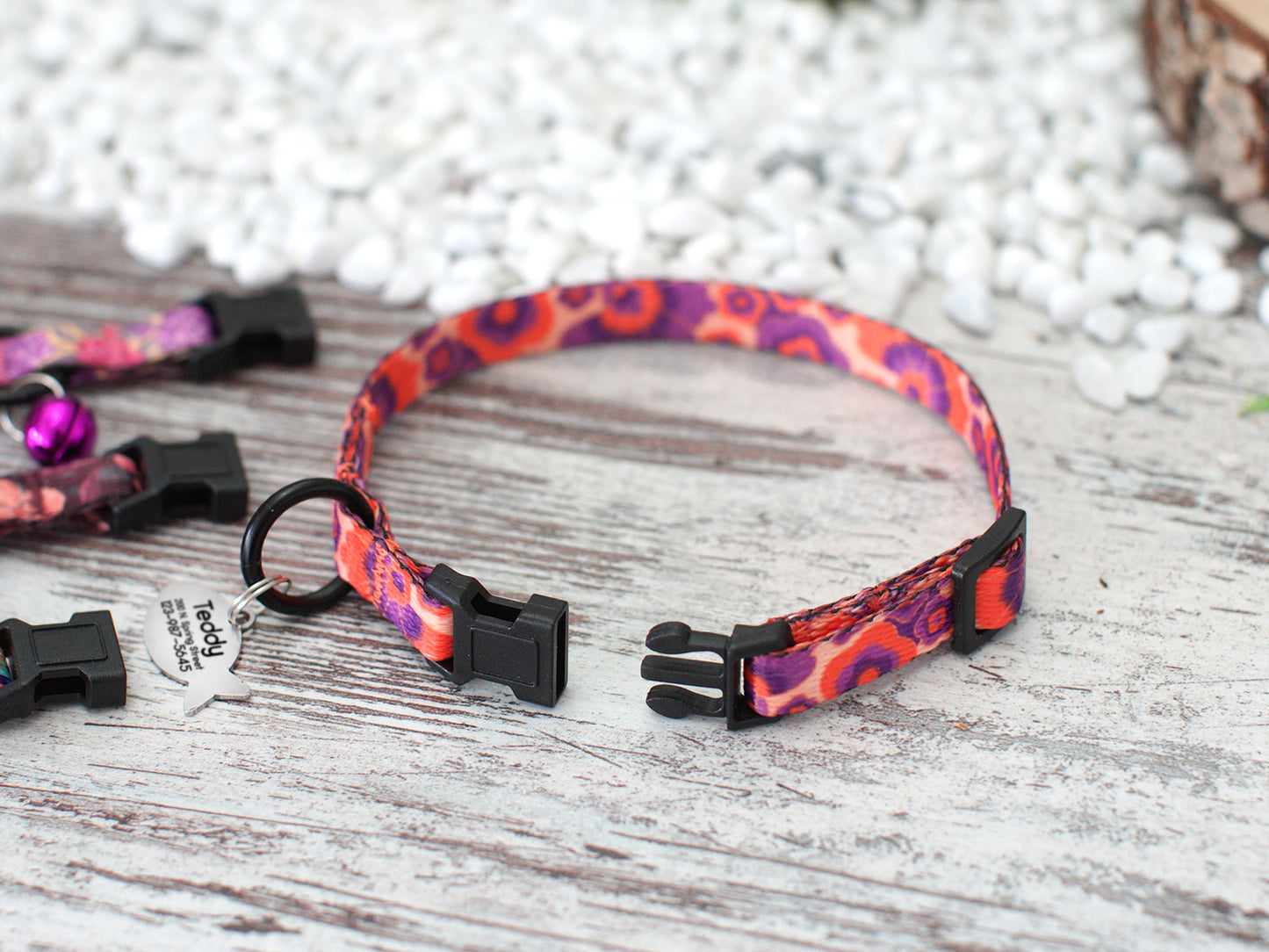 Floral Cat Collar Breakaway with Personalization