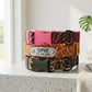 Animal Print Dog Collar with Personalized ID Name Plate