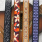 Personalized 'Vibrant Echo' Padded Guitar Strap – 7 Custom Artisan Patterns & Engraved Leather Ends