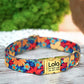 Floral Dog Collar with Metal Buckle