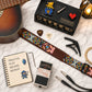Personalized 'Vibrant Echo' Padded Guitar Strap – 7 Custom Artisan Patterns & Engraved Leather Ends