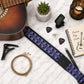 Personalized 'Vibrant Echo' Padded Guitar Strap – 7 Custom Artisan Patterns & Engraved Leather Ends