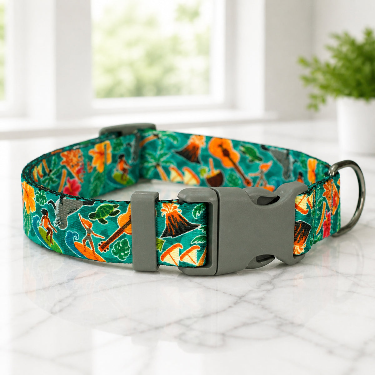 States Edition dog collar – adjustable buckle close-up