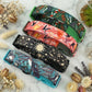 Colorful artisan dog collar with safety buckle – front view
