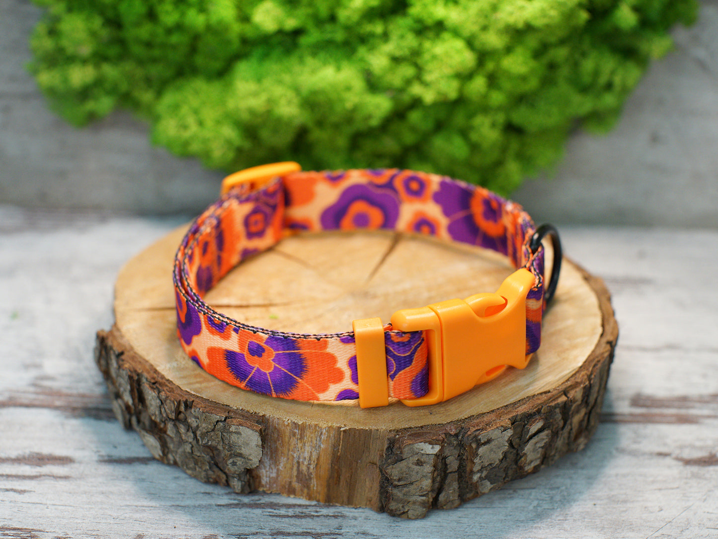 Flower Dog Collar with ID Tag