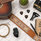 Personalized 'Vibrant Echo' Padded Guitar Strap – 7 Custom Artisan Patterns & Engraved Leather Ends