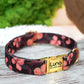 Floral Dog Collar with Metal Buckle