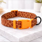 Custom engraved dog collar with animal print – buckle close-up