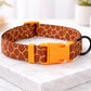 Animal Print Dog Collar with Personalized ID Name Plate