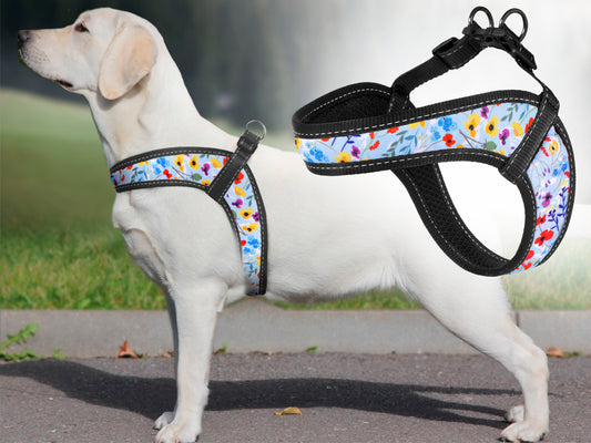 Flowers Pattern Dog Harness