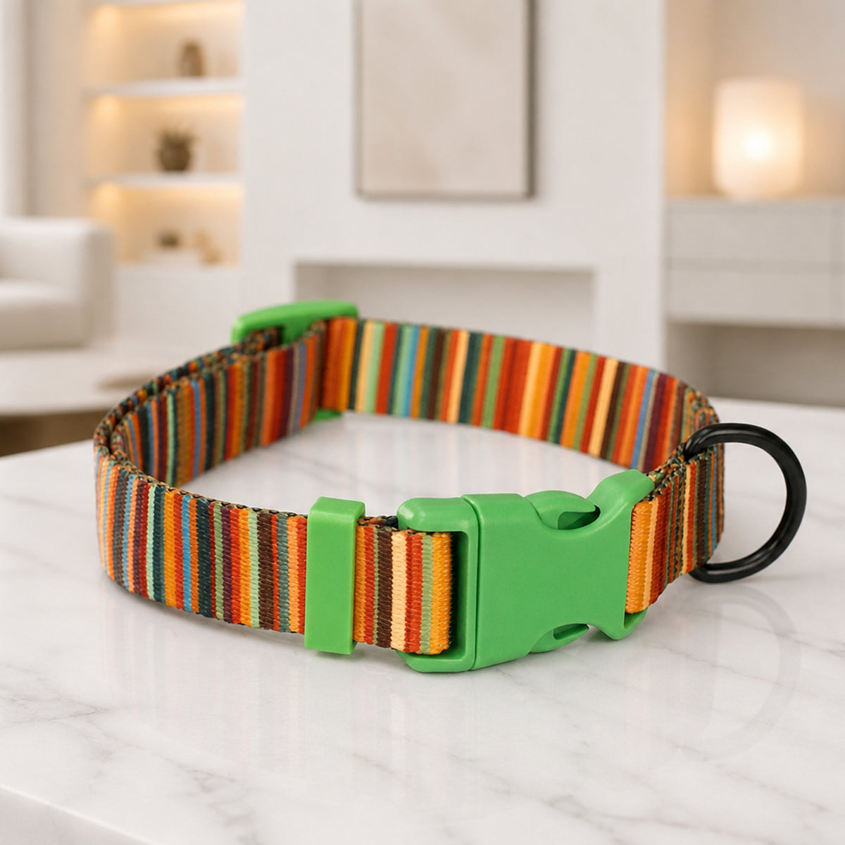 Nomad dog collar with custom ID plate – multiple color variants