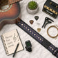 Personalized 'Vibrant Echo' Padded Guitar Strap – 7 Custom Artisan Patterns & Engraved Leather Ends
