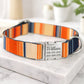 Personalized striped dog collar – color variants overview