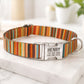 Engraved dog collar with striped pattern – buckle detail