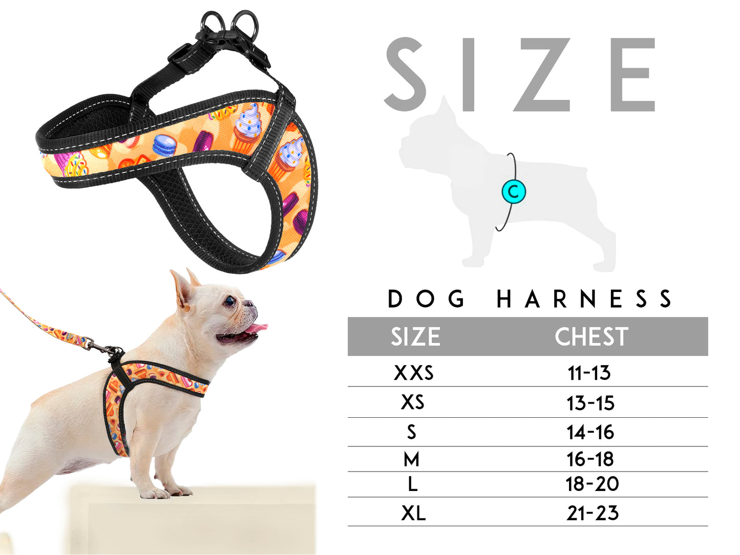 Flowers Pattern Dog Harness