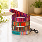 Personalized dog leash with nature print – texture and material close-up