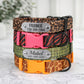 Dog collar with animal print and engraved ID tag – packaging