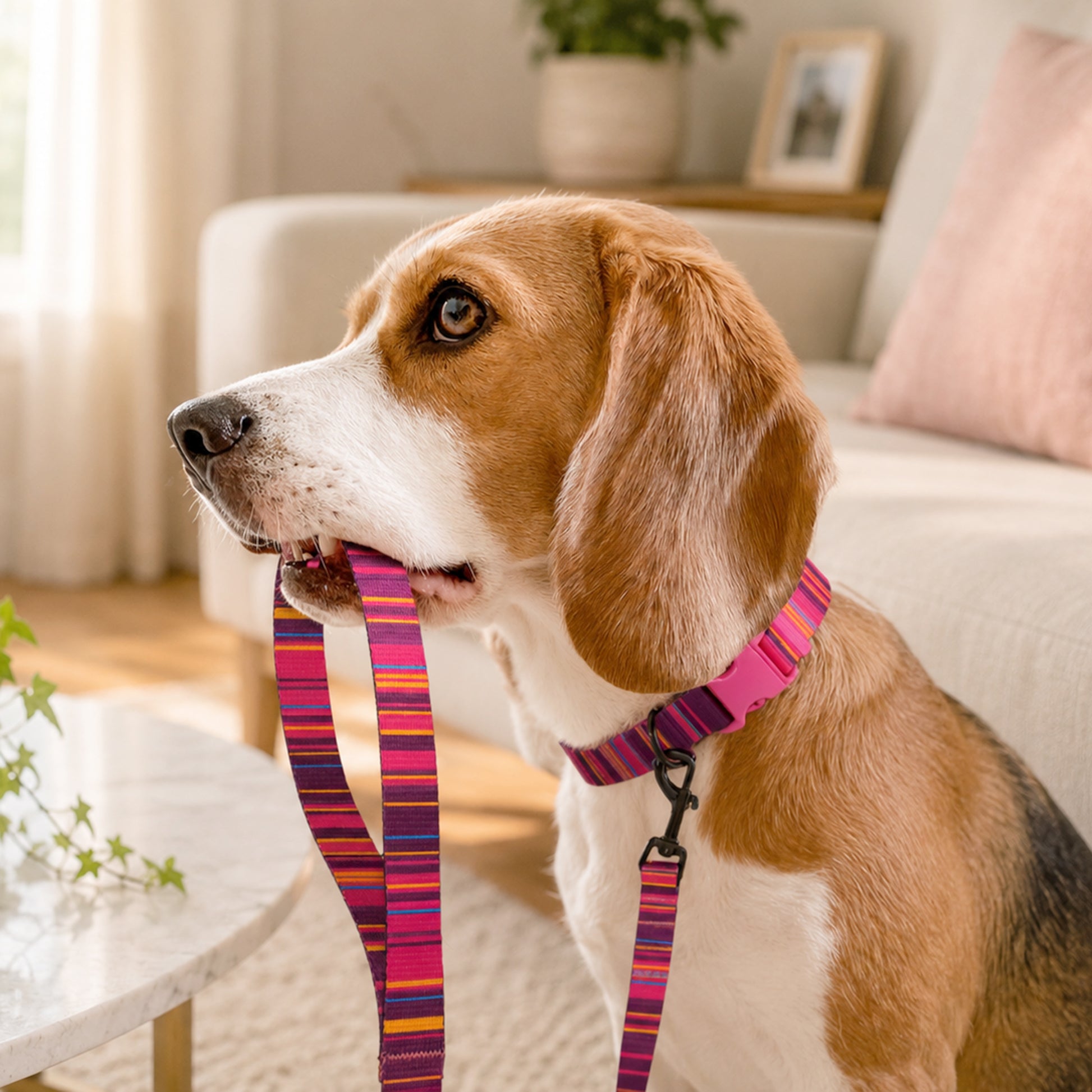 Nature's Palette dog leash – adjustable length reference