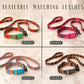 Set of Nature's Palette dog collars with custom engraved safety buckles