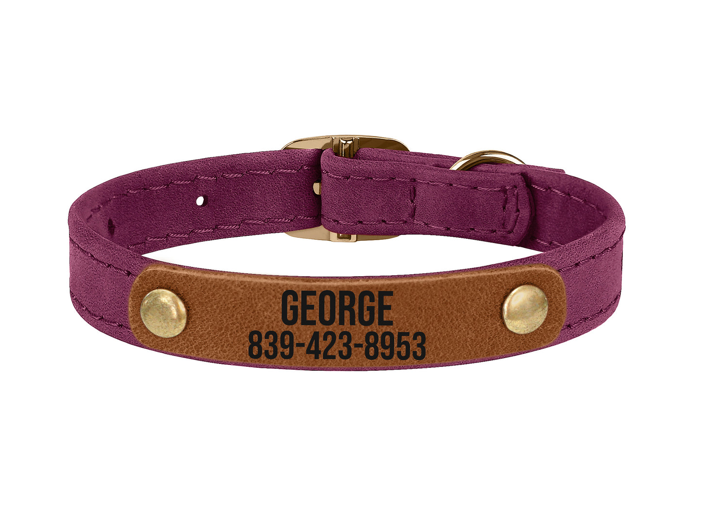 Leather Cat Collar with Classic Buckle