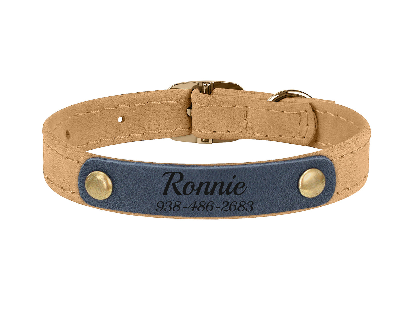 Leather Cat Collar with Classic Buckle