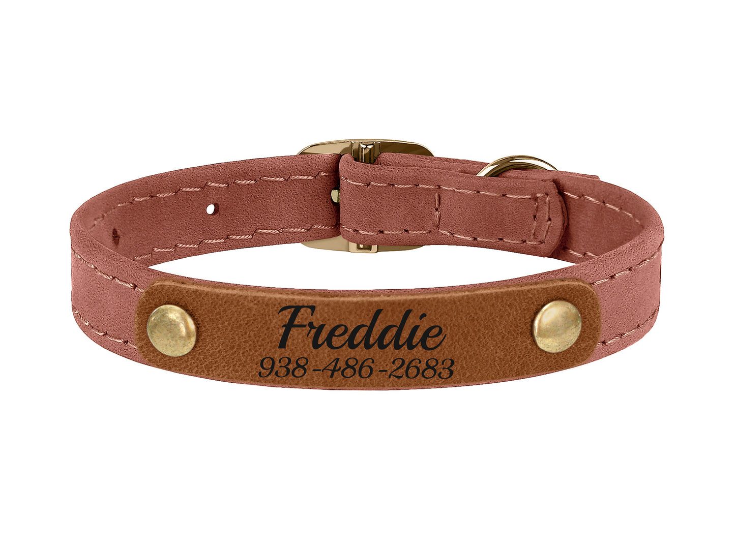 Leather Cat Collar with Classic Buckle