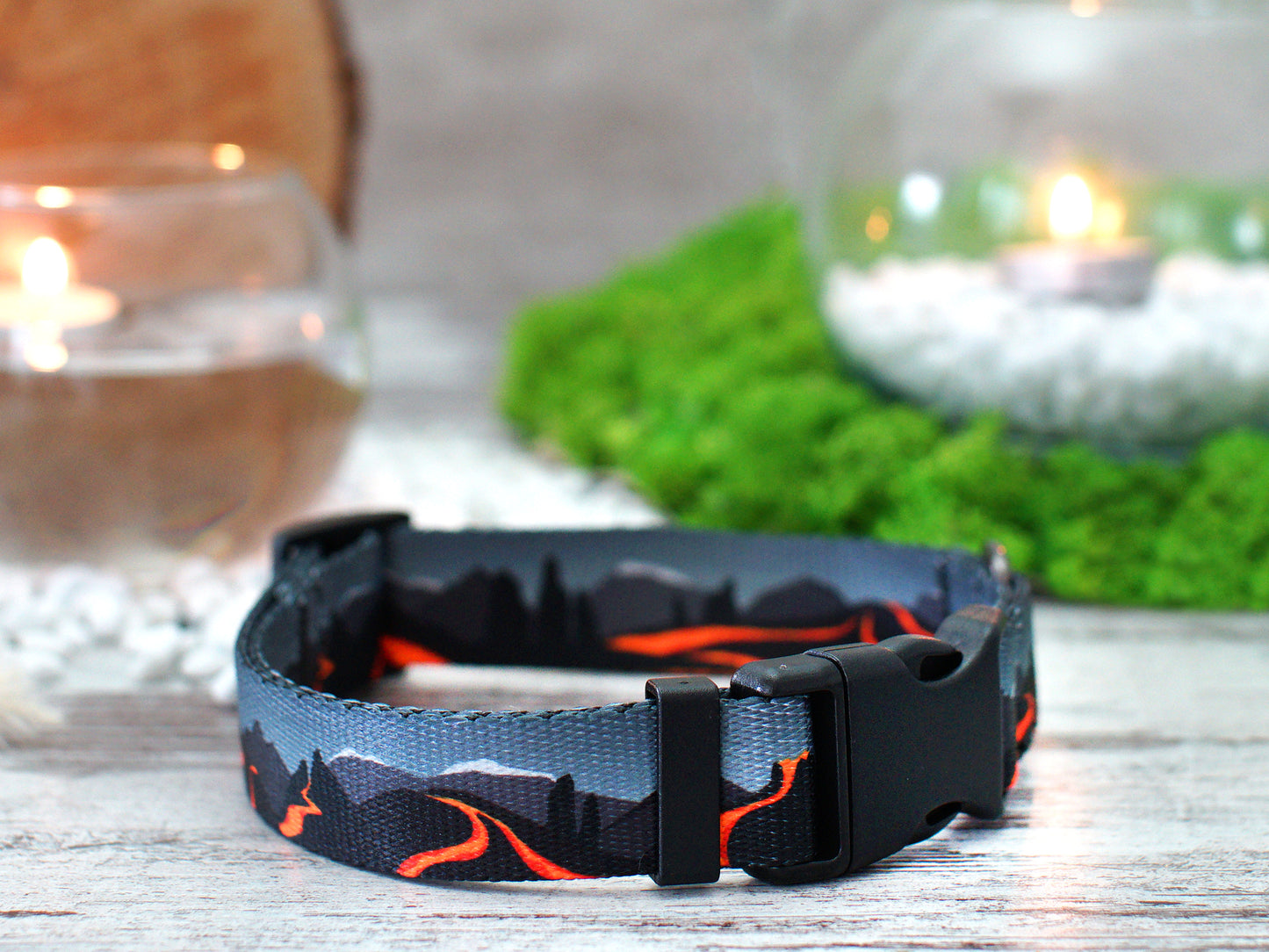 Nature Dog Collar with Plastic Buckle