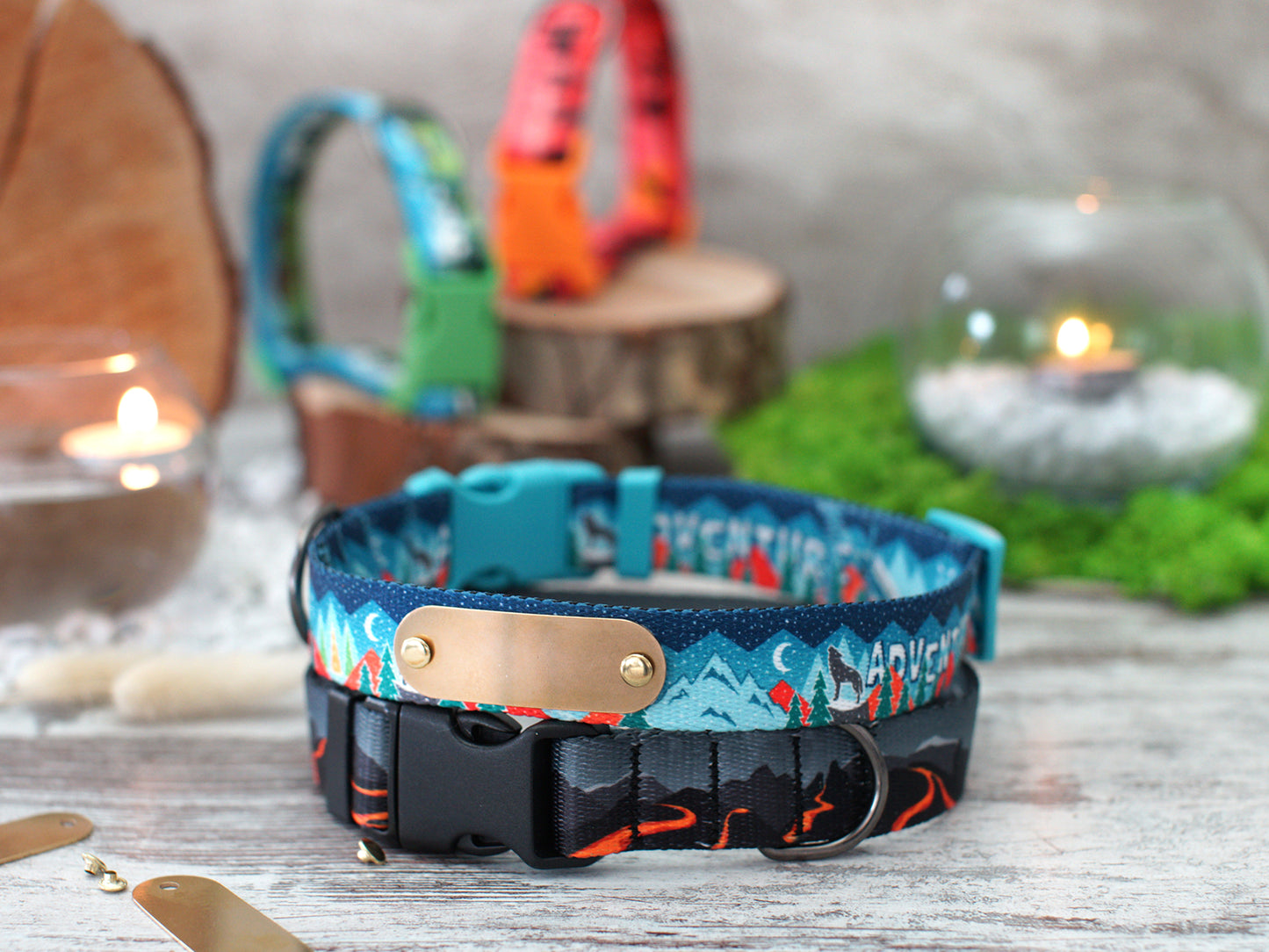 Nature Dog Collar with Plastic Buckle