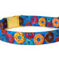 Donut Dog Collar with Gold Metal Buckle