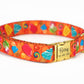 Donut Dog Collar with Gold Metal Buckle