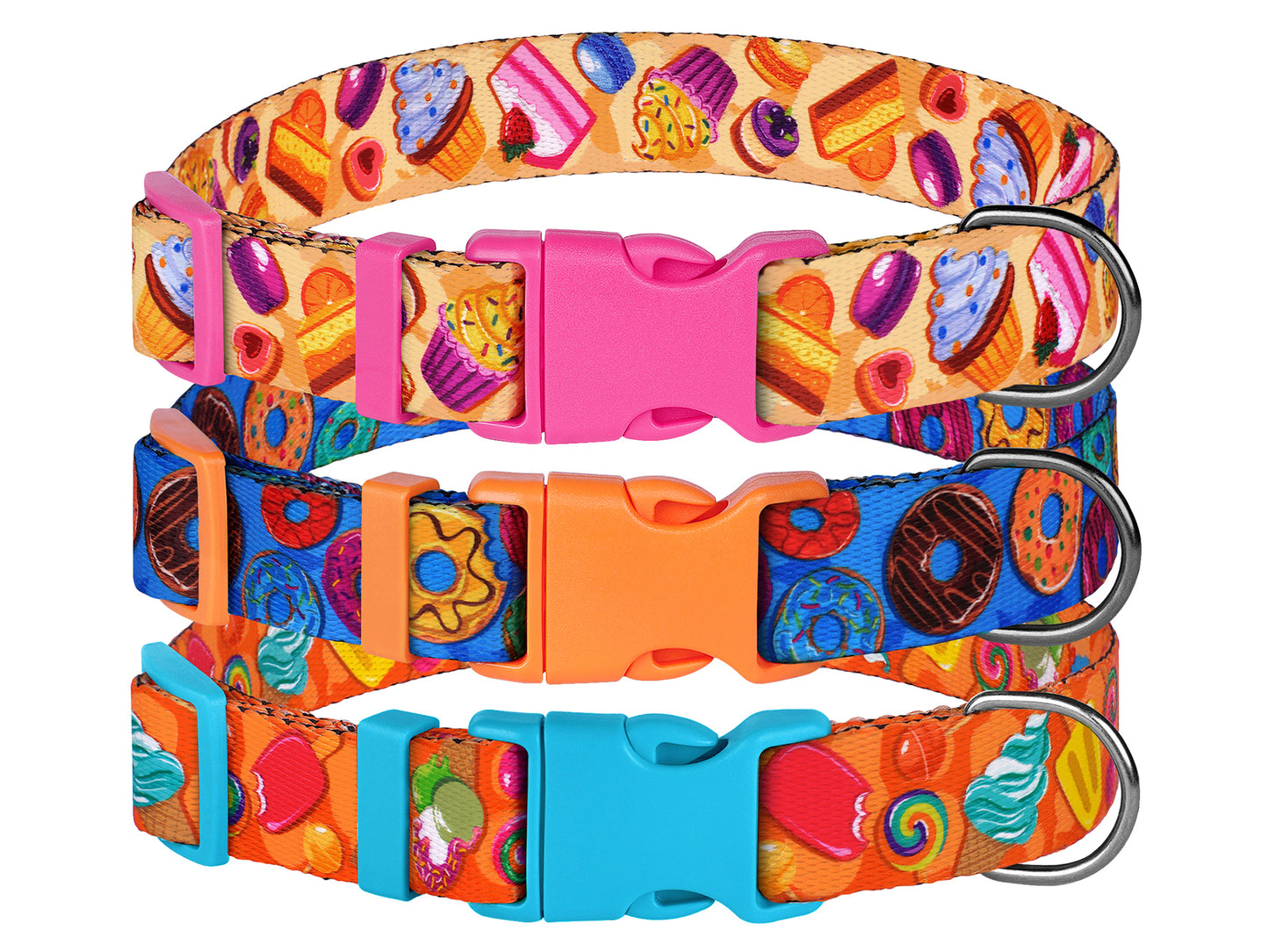 Donut Dog Collar with ID Tag