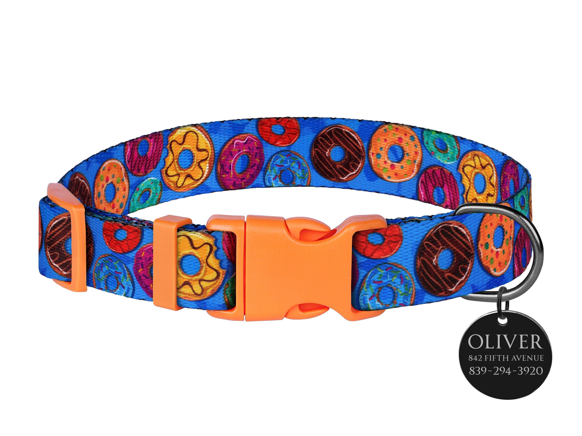 Donut Dog Collar with ID Tag Budka Shop