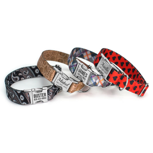 Dog Collar with Metal Buckle