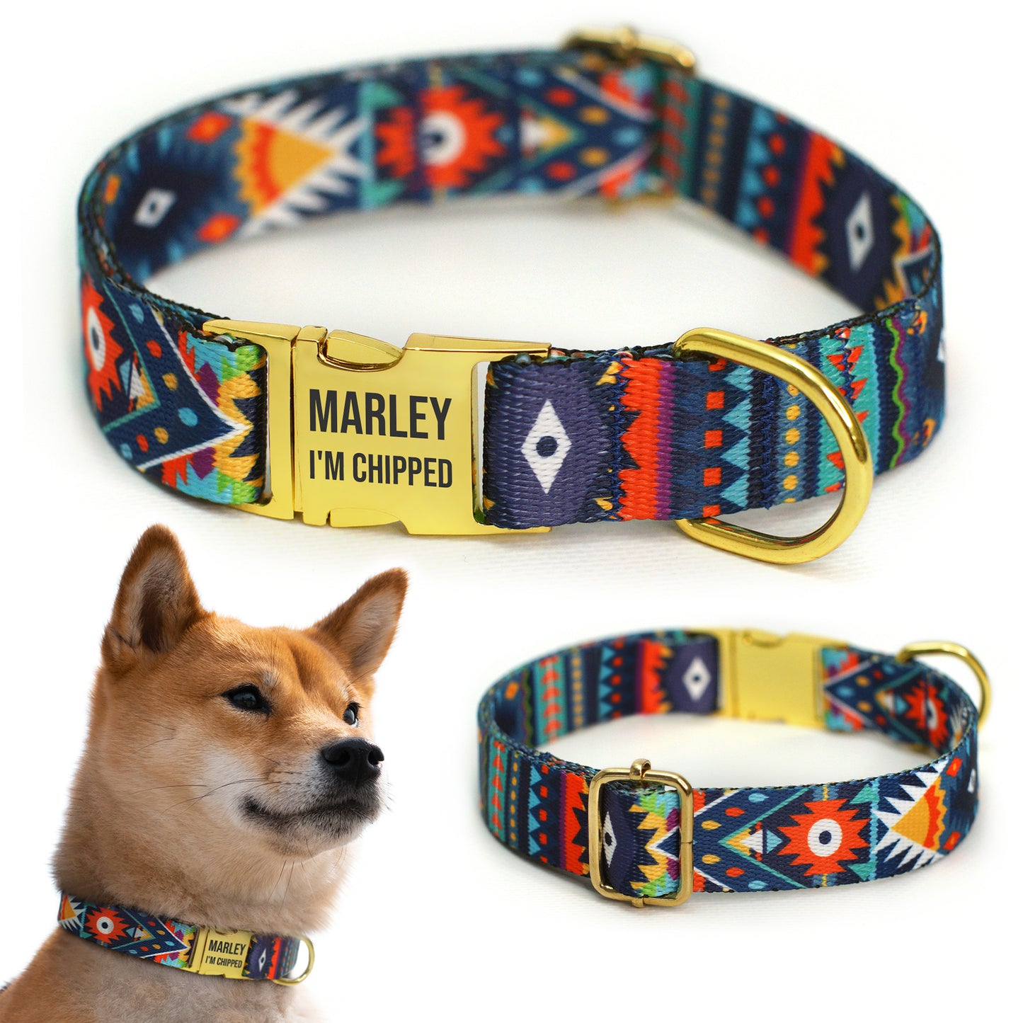 Nylon Dog Collar with Metal Buckle